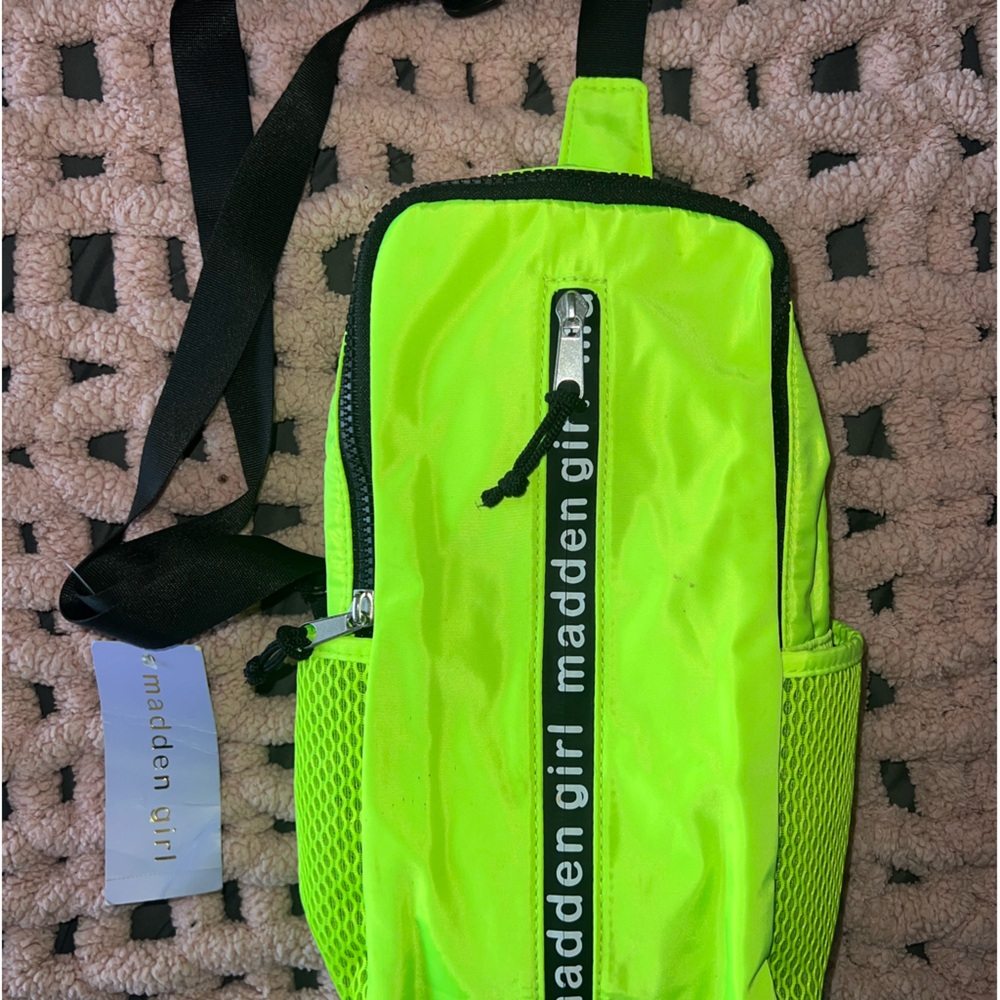 Madden Girl Neon Green Backpack